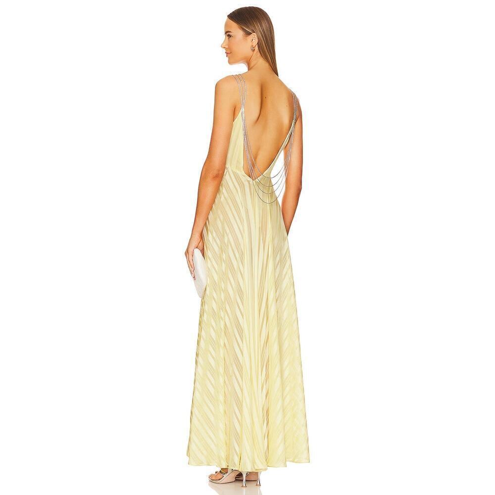 LoveShackFancy Darralis Maxi Dress Soft Yellow Size 6 - Picture 4 of 10